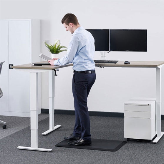 A stand up corner desk