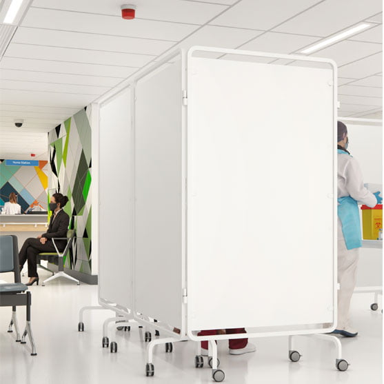 Medical / Patient Mobile Floor Standing Privacy Screen